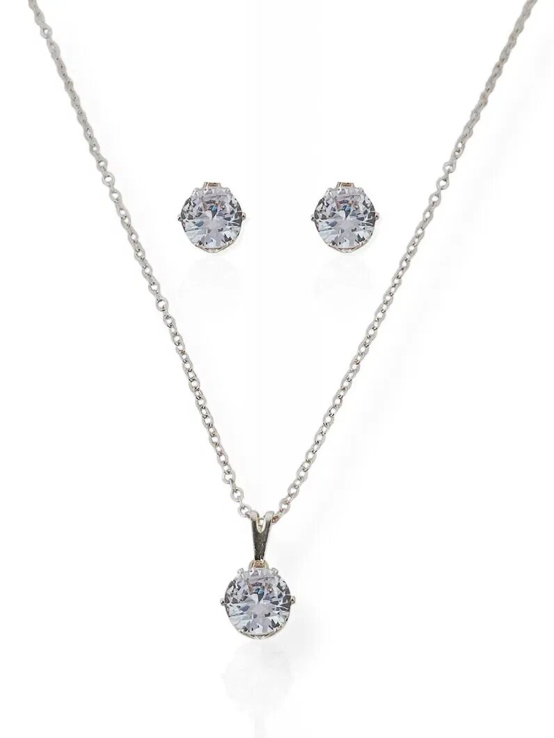 Conjunto Colar e Brinco Folheado a Ouro 18k e Prata Elo Mini Português Com Ponto De Luz