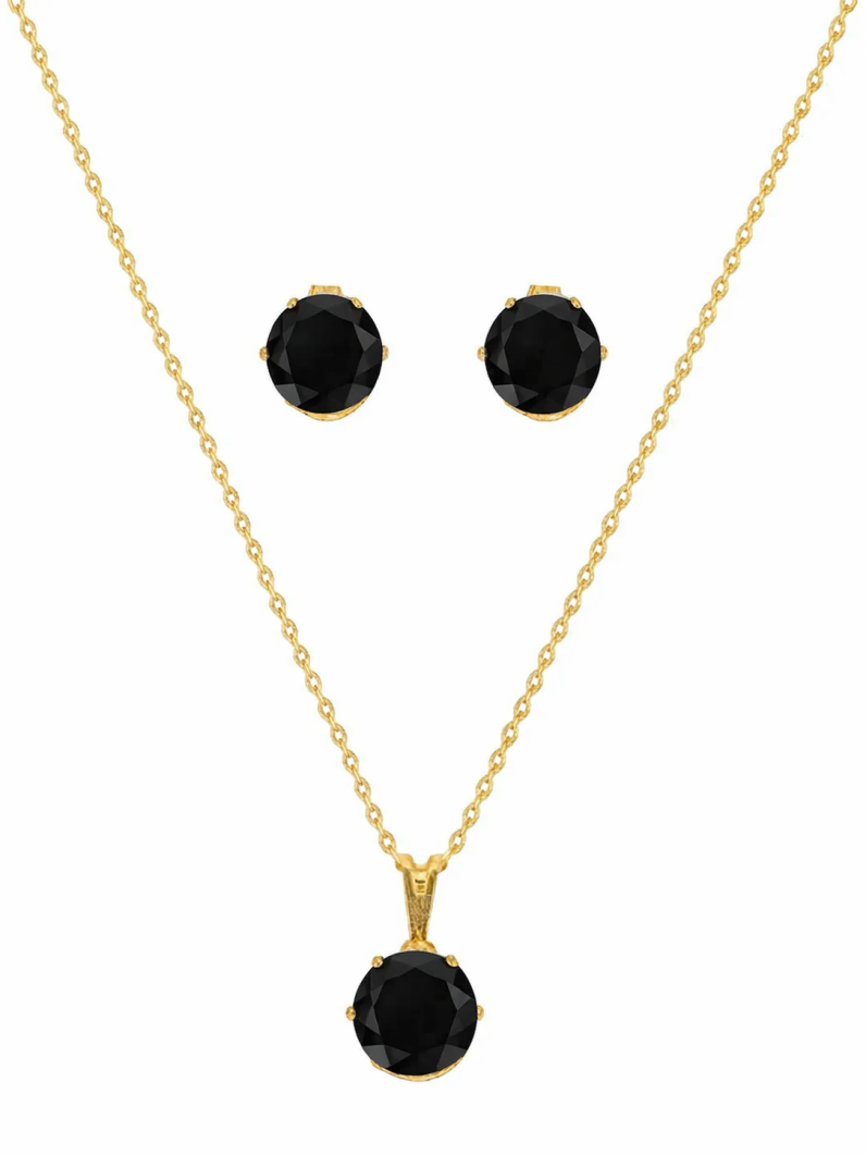Conjunto Colar e Brinco Folheado a Ouro 18k e Prata Elo Mini Português Com Ponto De Luz