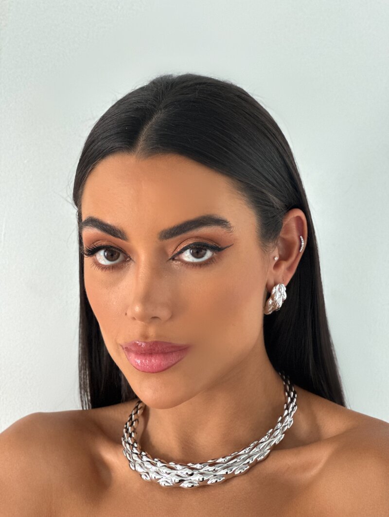 Conjunto Colar e Brinco Folheado a Ouro 18k e Prata Lauren