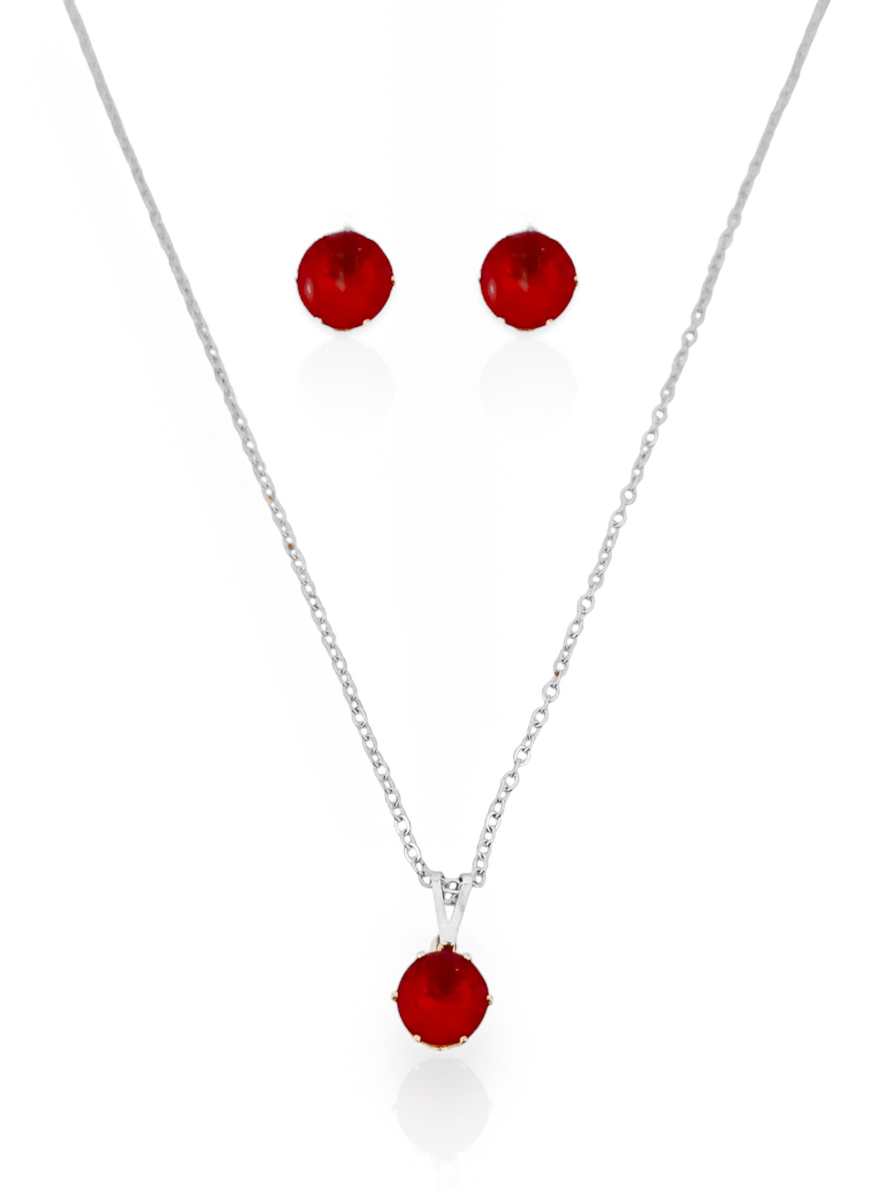 Conjunto Colar e Brinco Folheado a Ouro 18k e Prata Ponto de Luz