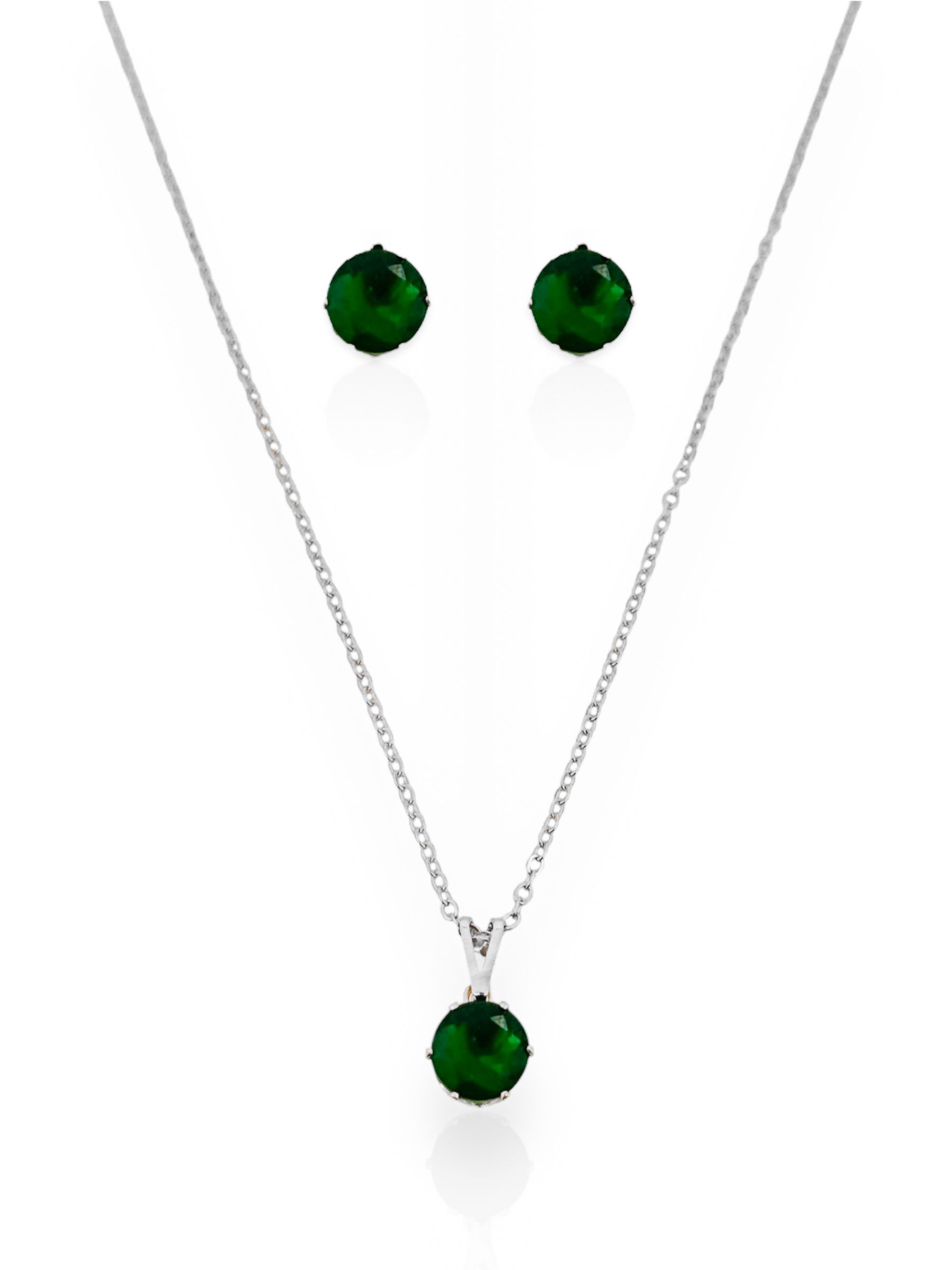 Conjunto Colar e Brinco Folheado a Ouro 18k e Prata Ponto de Luz