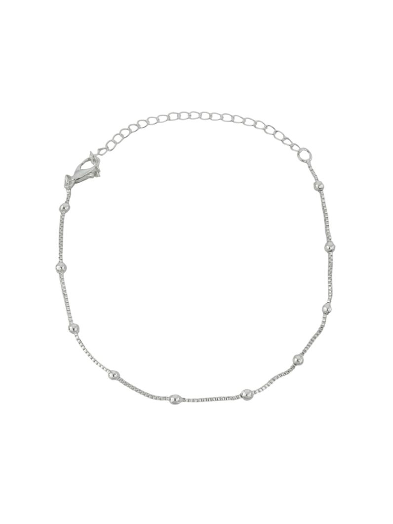 Conjunto Colar e Pulseira Folheado a Prata 925 Elos Com Pingente Nossa Senhora
