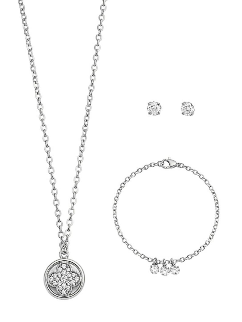 Conjunto Colar, Pulseira e Brinco Infantil Folheado a Ouro 18k e Prata Inspiração Vg