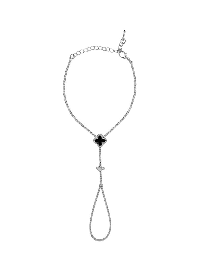 Hand Chain Folheada a Ouro 18k e Prata Inspiração Vg.