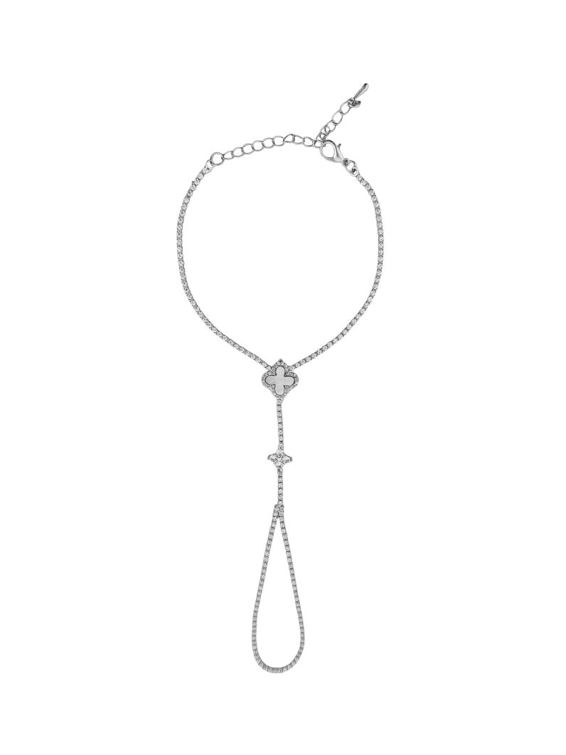 Hand Chain Folheada a Ouro 18k e Prata Inspiração Vg.