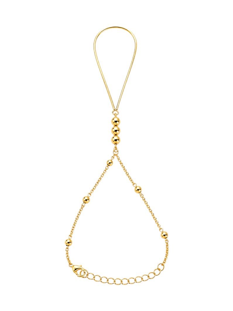 Hand Chain Folheada a Ouro 18k Esferas