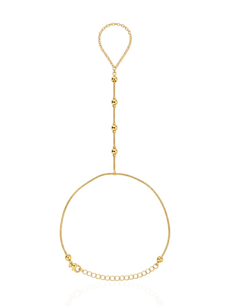 Hand Chain Folheada a Ouro 18k Esferas