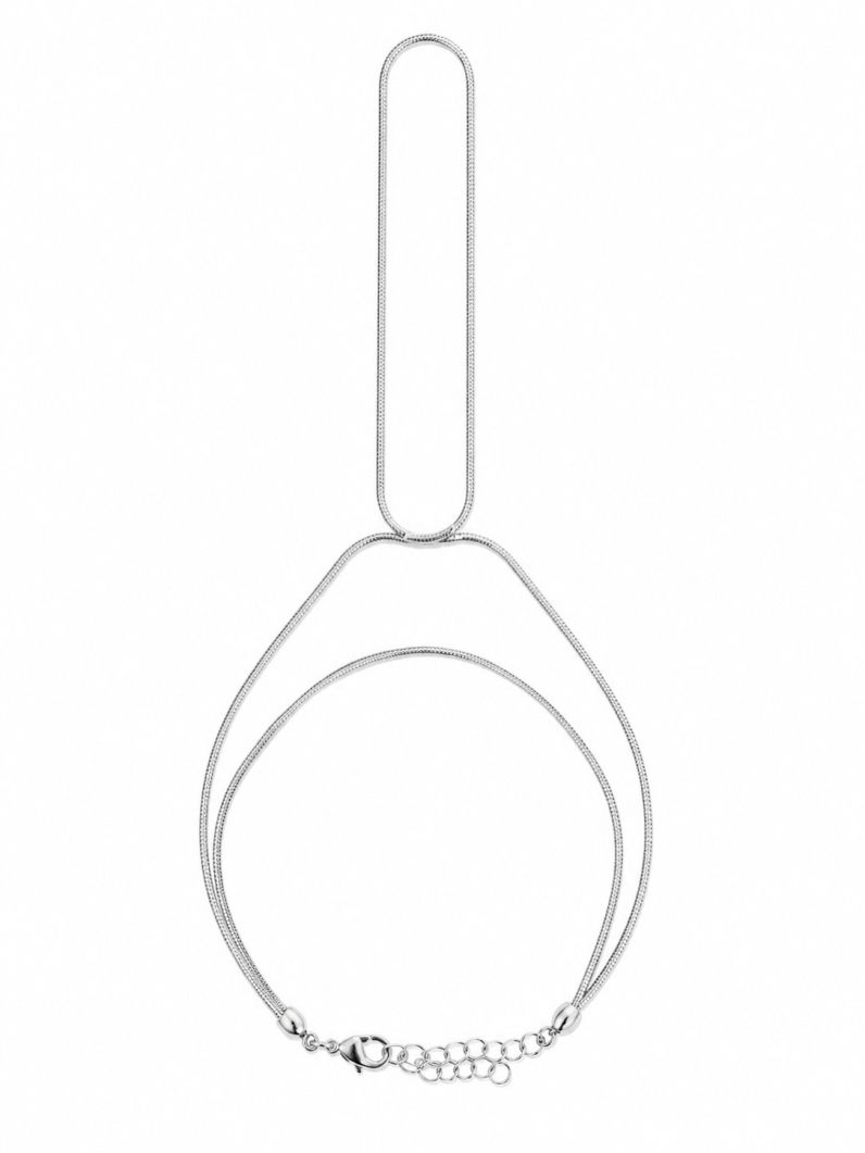 Hand Chain Folheado a Prata 925 Rabo de Tatu