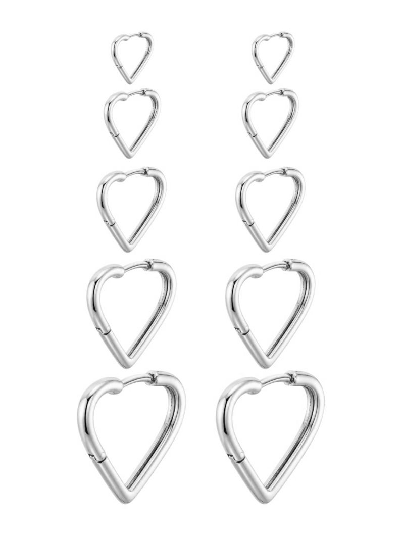 Kit Brinco Folheado a Ouro 18k e Prata Argolas Design Triangulo