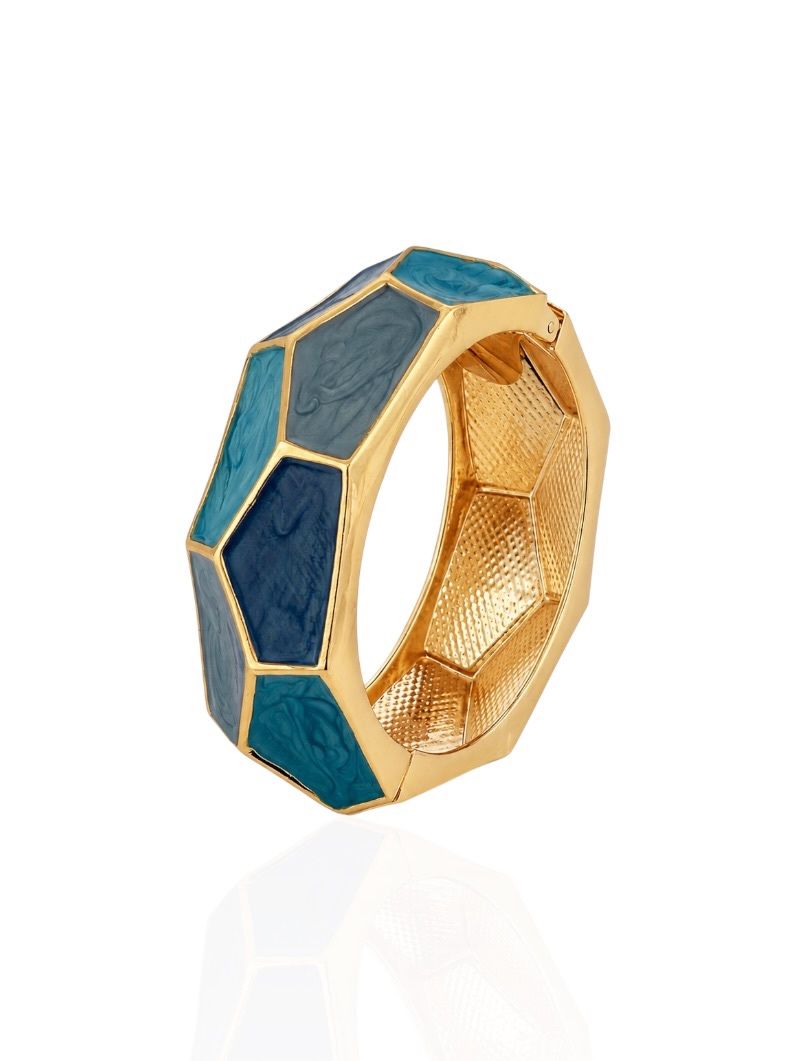 Bracelete Folheado a Ouro 18k Resinado Colorido