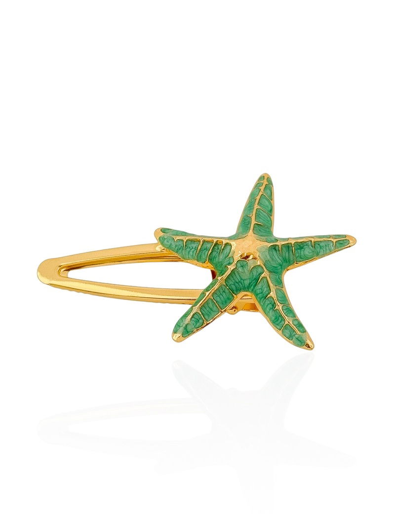 Kit Presilha Folheado a Ouro 18k Estrela do Mar Resinado