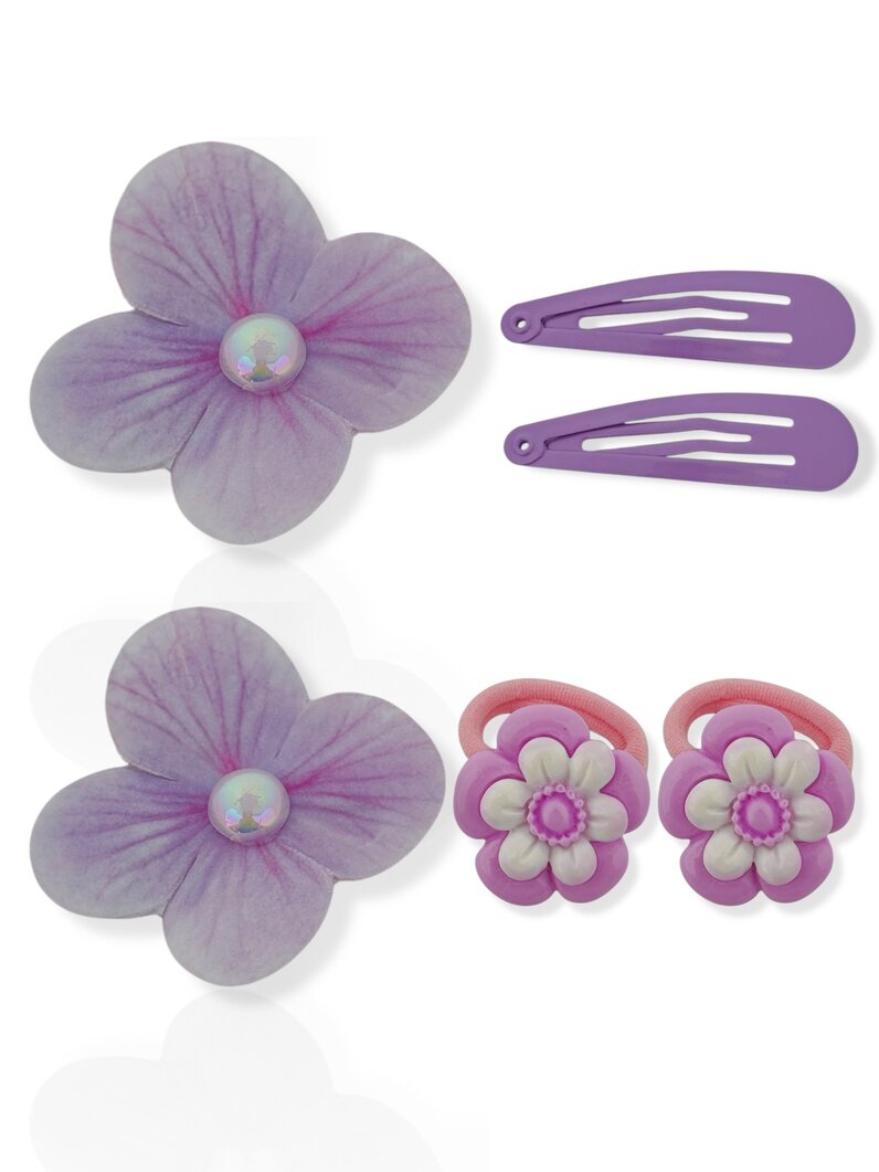 Kit Presilha Infantil Flores Coloridas