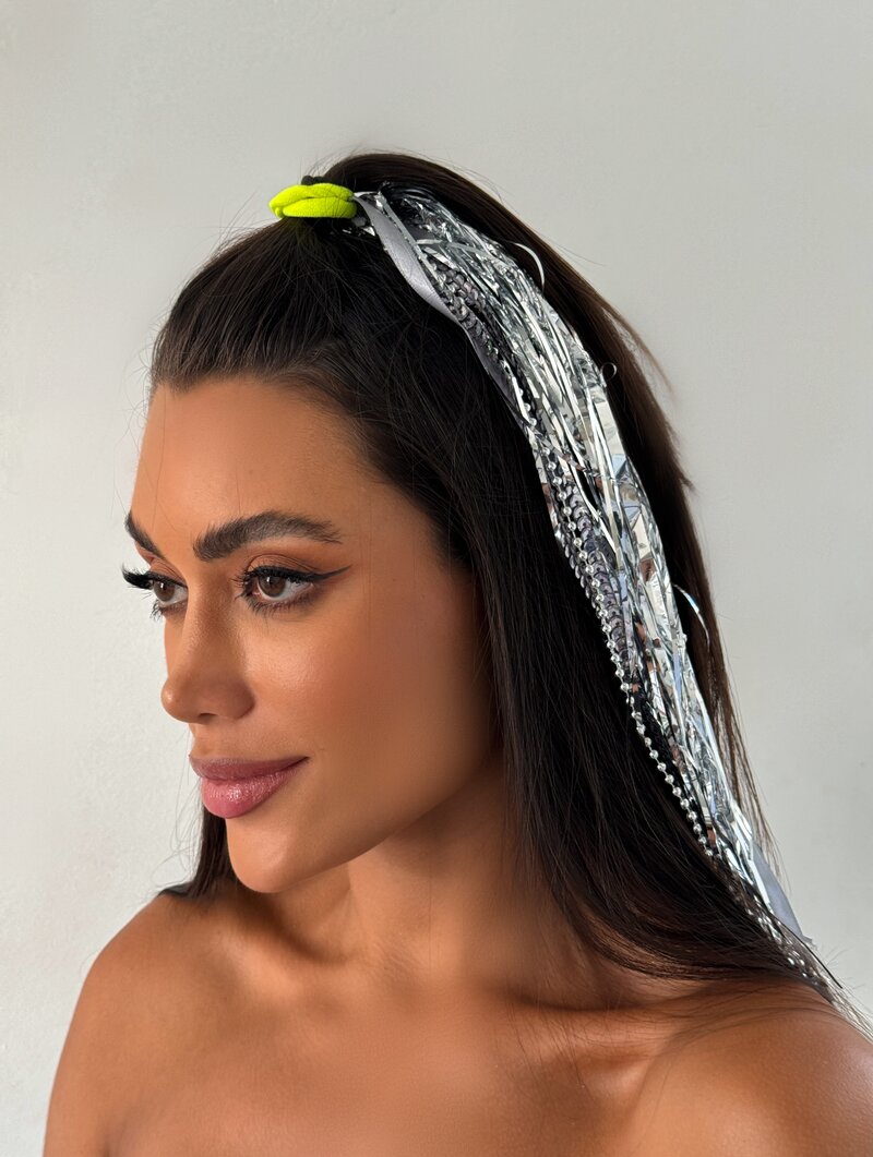Lacinho de Cabelo com Franja Colorida