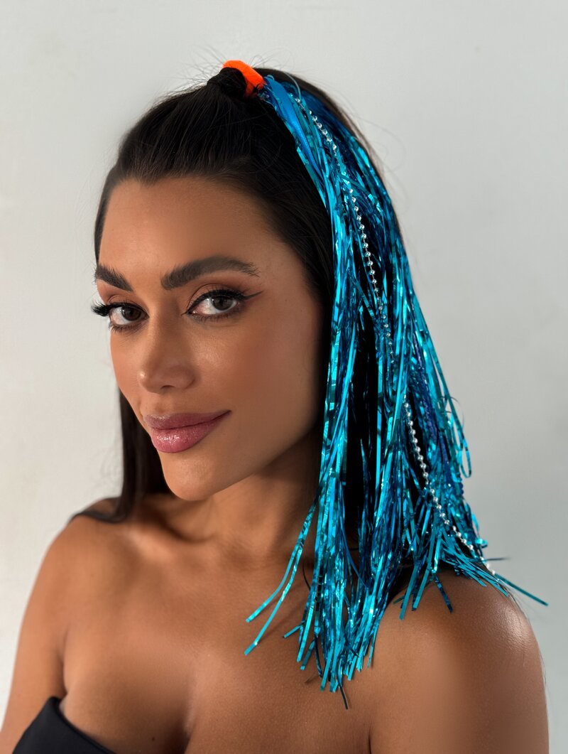 Lacinho de Cabelo com Franja Colorida