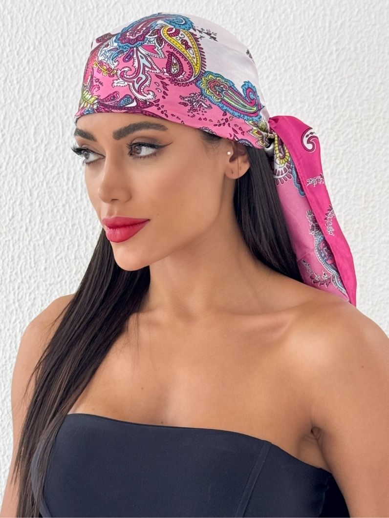 Lenço Blogger- Estampa Com Desenhos Mandala