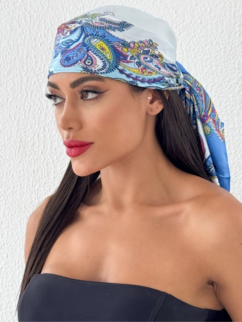 Lenço Blogger- Estampa Com Desenhos Mandala