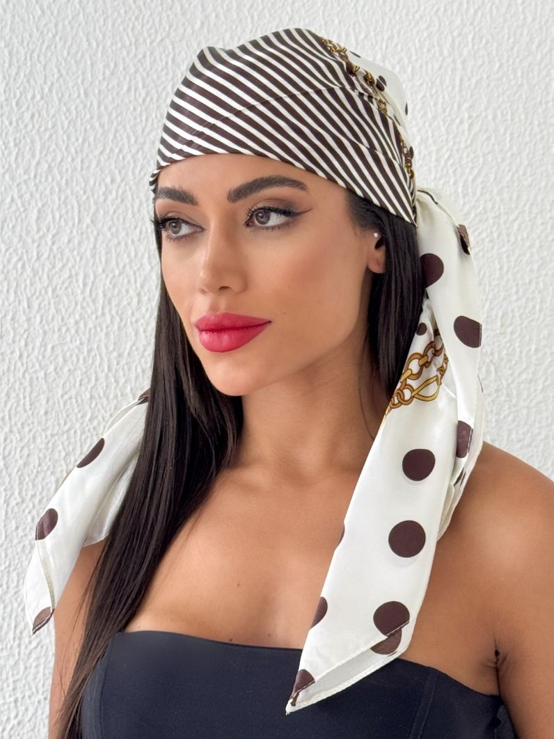 Lenço Blogger- Estampa De Bolinhas