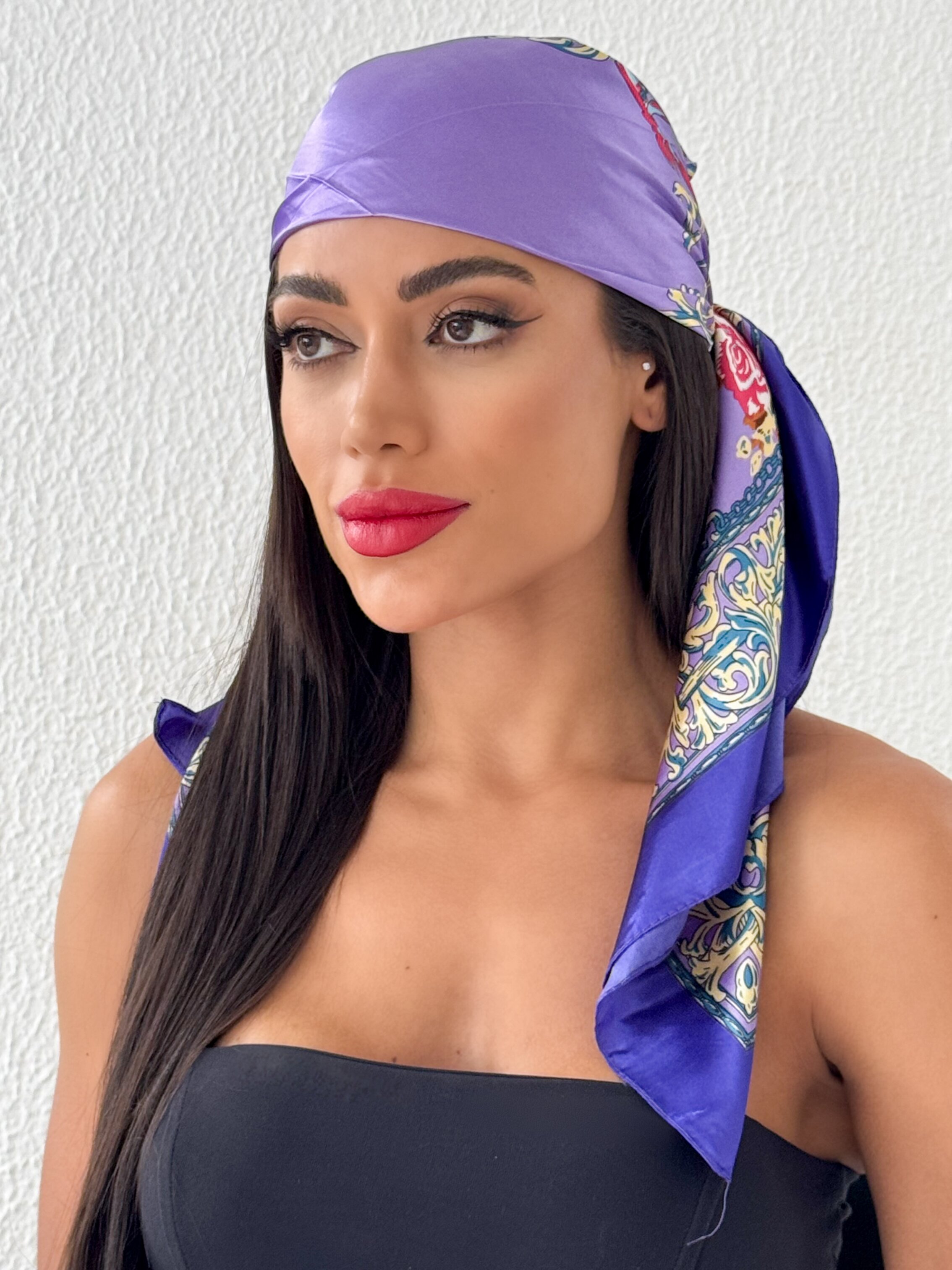 Lenço Blogger- Estampa Floral