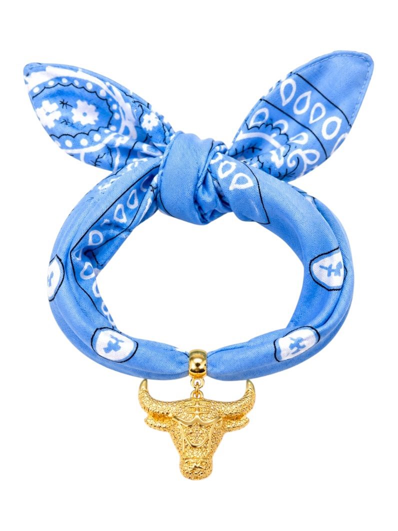 Lenço Estampado Pingente Touro