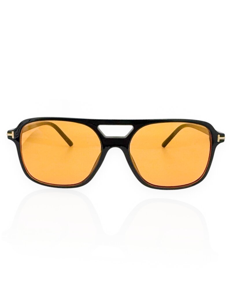 Óculos Anne- Lente Laranja Com Armação Preta