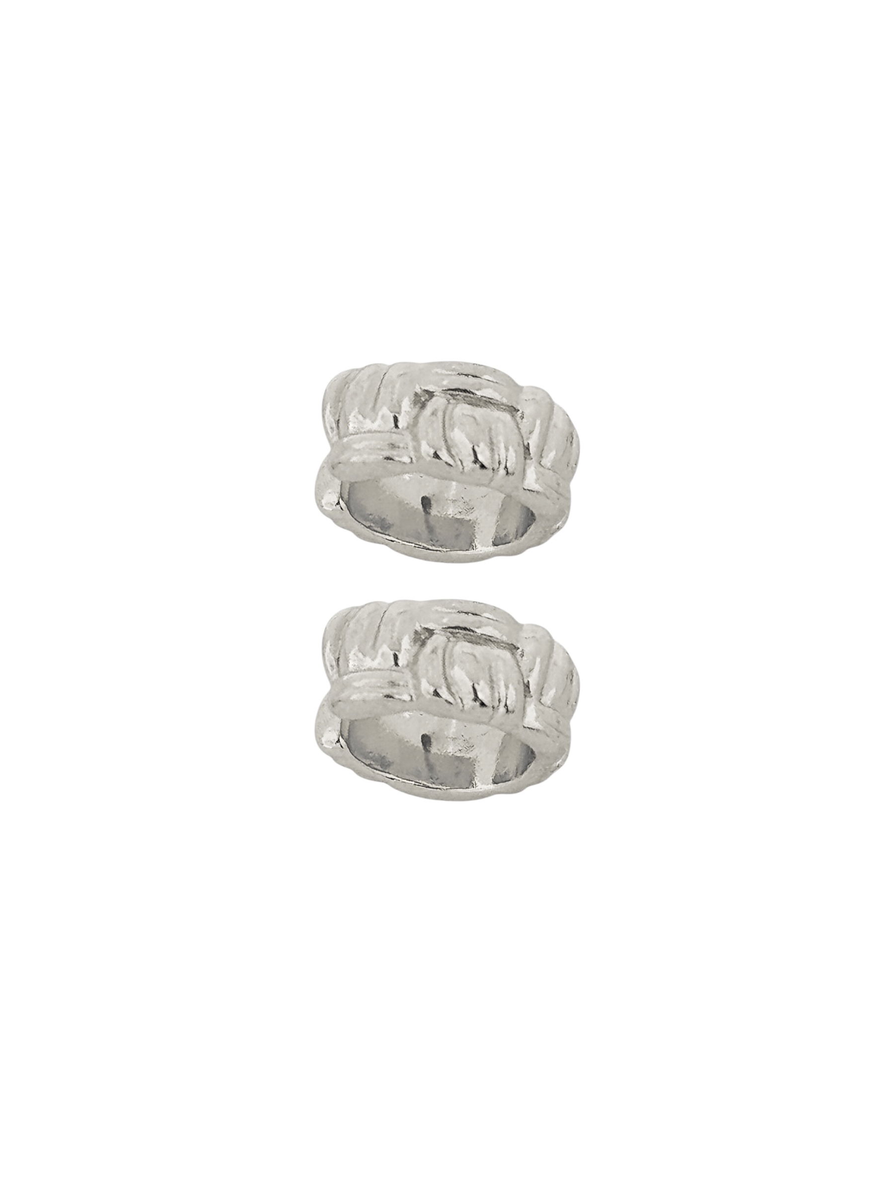 Piercing Duplo Folheado a Ouro 18k e Prata Martelado