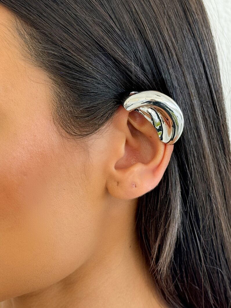 Piercing Ear Cuff fake folheado a ouro 18k e Prata Zeus