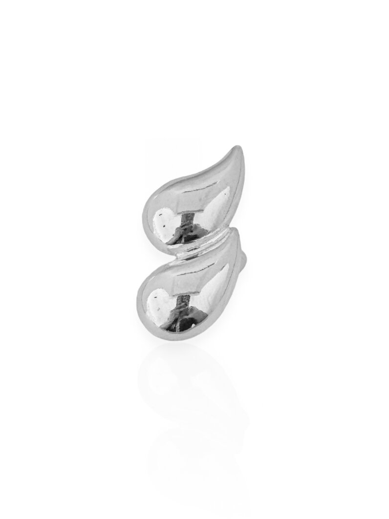 Piercing fake folheado a ouro 18k e Prata 925 Gota Vírgula Dupla P