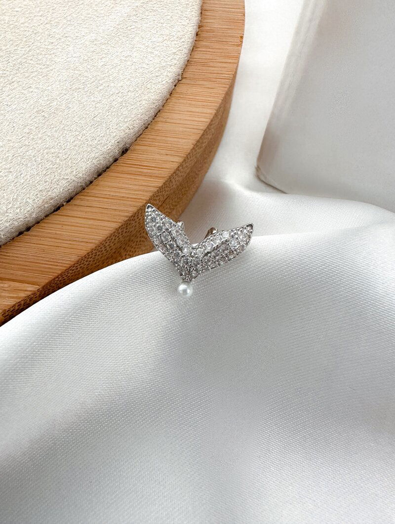 Piercing Fake Folheado a Ouro 18k e Prata Design Sereia