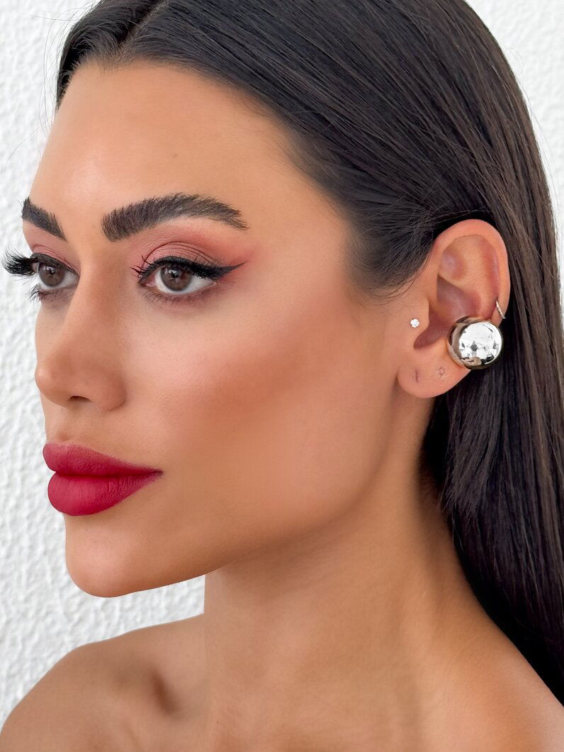 Piercing fake Folheado a Ouro 18k e Prata Esfera