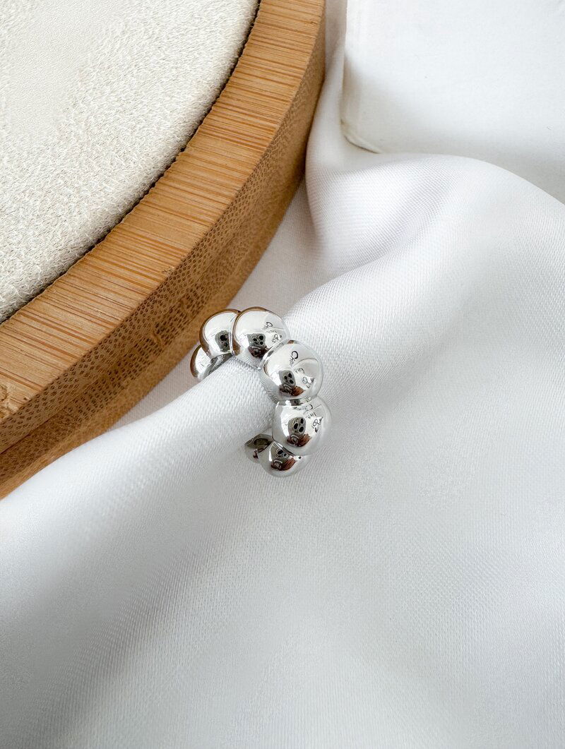 Piercing Fake Folheado a Ouro 18k e Prata Esferas Lisas