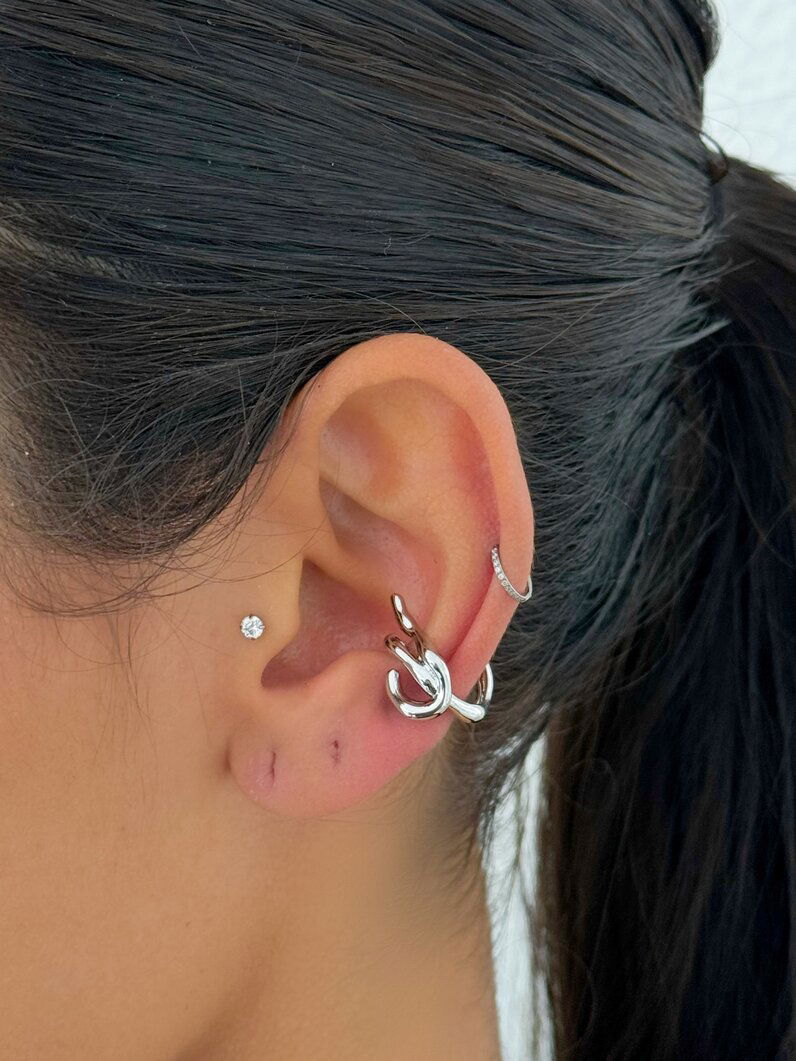 Piercing fake folheado a ouro 18k e Prata Hera