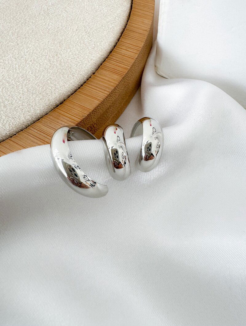 Piercing Fake Folheado a Ouro 18k e Prata Maxi Três Fios