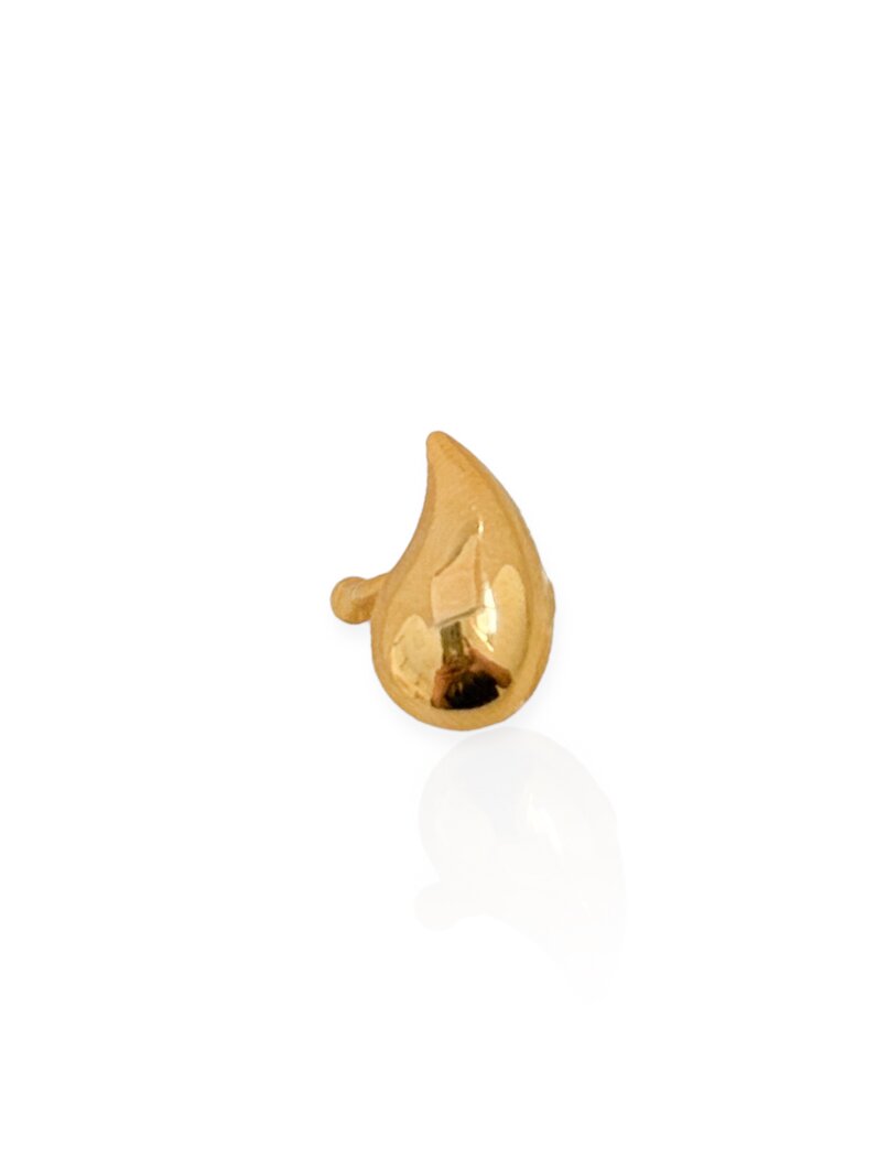 Piercing fake folheado a ouro 18k e Prata Mini gota