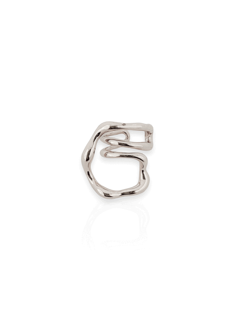 Piercing fake folheado a ouro 18k e Prata Orgânico martelado