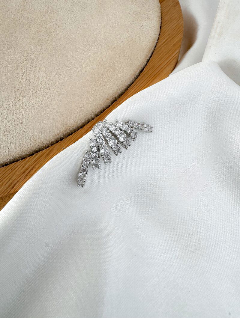 Piercing Fake Folheado a Ouro 18k e Prata Sete Fios com Zircônias