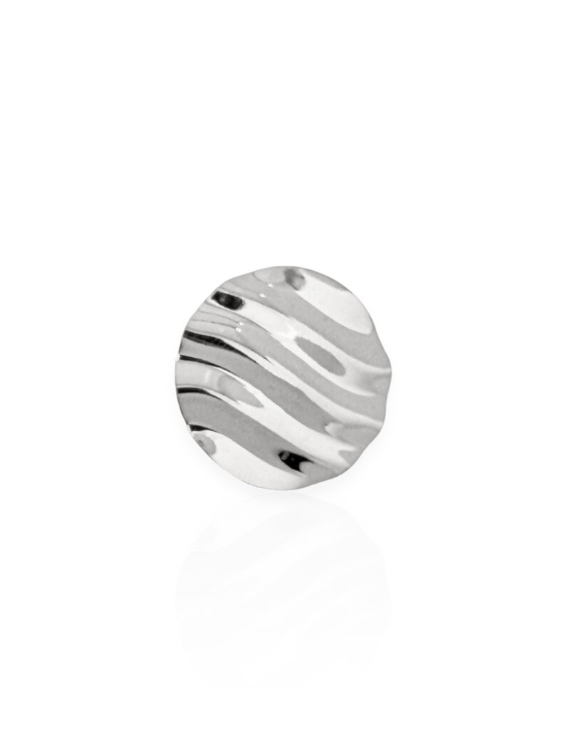 Piercing Folheado a Ouro 18K e Prata 925 Botton Martelado Ondulado