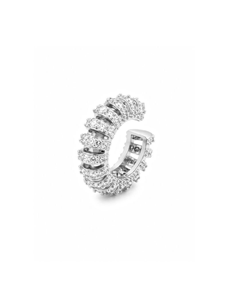 Piercing Folheado a Ouro 18k e Prata Aro Cravejado Vazado