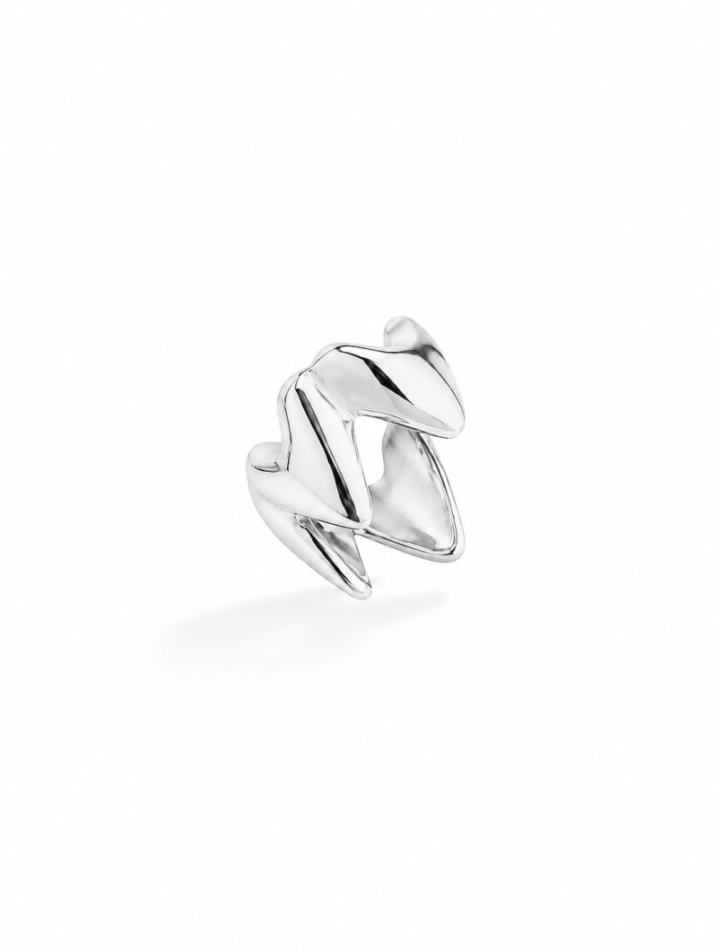 Piercing Folheado a Ouro 18k e Prata Corações Lisos