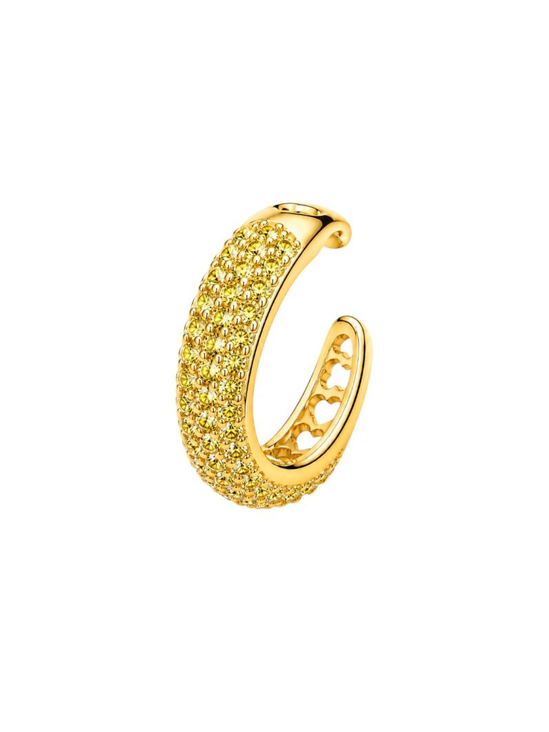 Piercing Folheado a Ouro 18k e Prata Cravejado Colorido