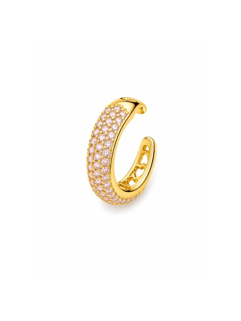 Piercing Folheado a Ouro 18k e Prata Cravejado Colorido