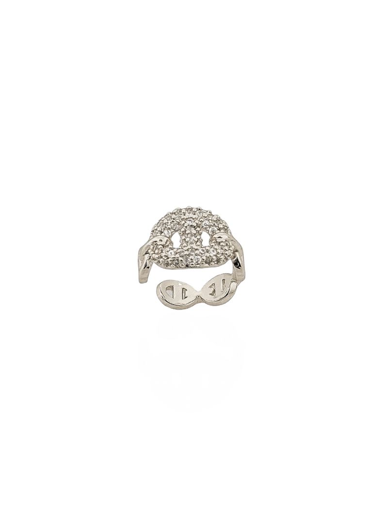 Piercing Folheado a Ouro 18k e Prata Cravejado Inspiração Grandes Marcas
