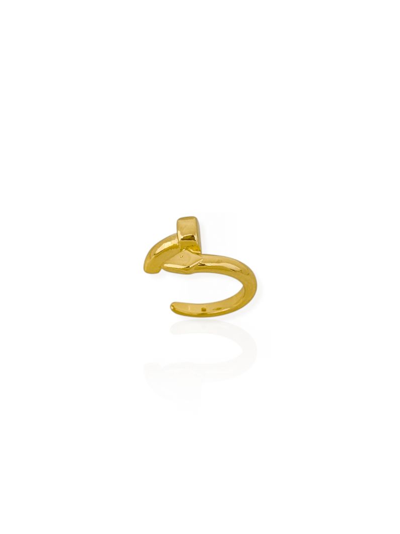 Piercing Folheado a Ouro 18k e Prata Design Prego