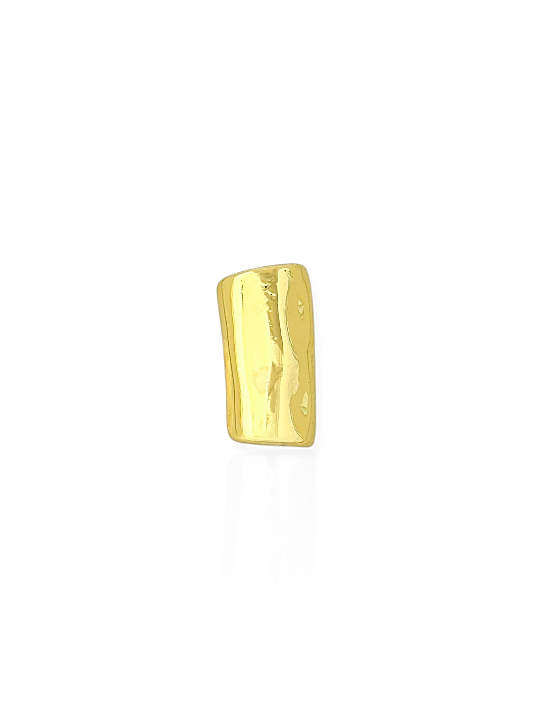 Piercing Folheado a Ouro 18k e Prata Design Tubo Martelado