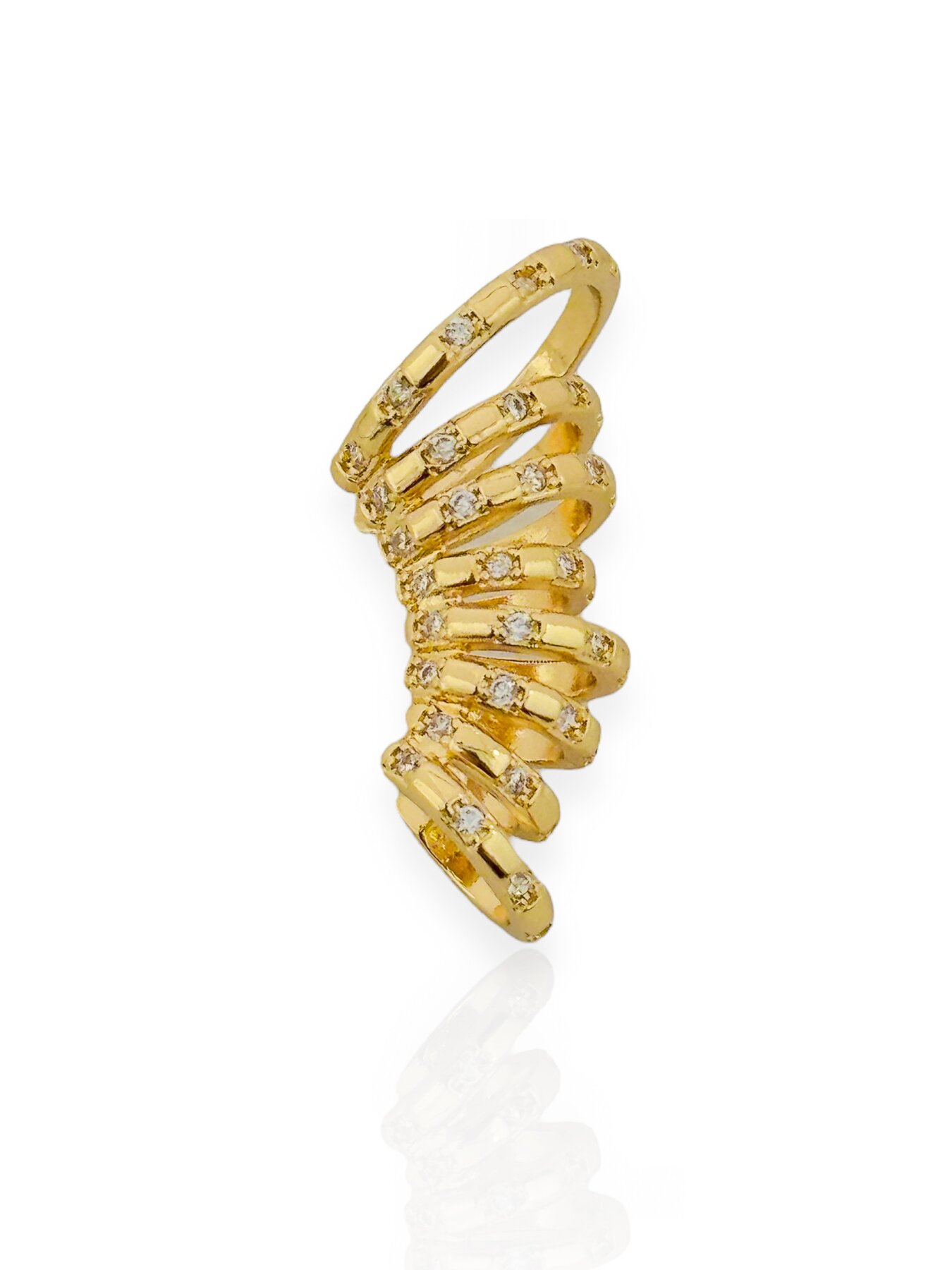 Piercing Folheado a Ouro 18K e Prata Fios