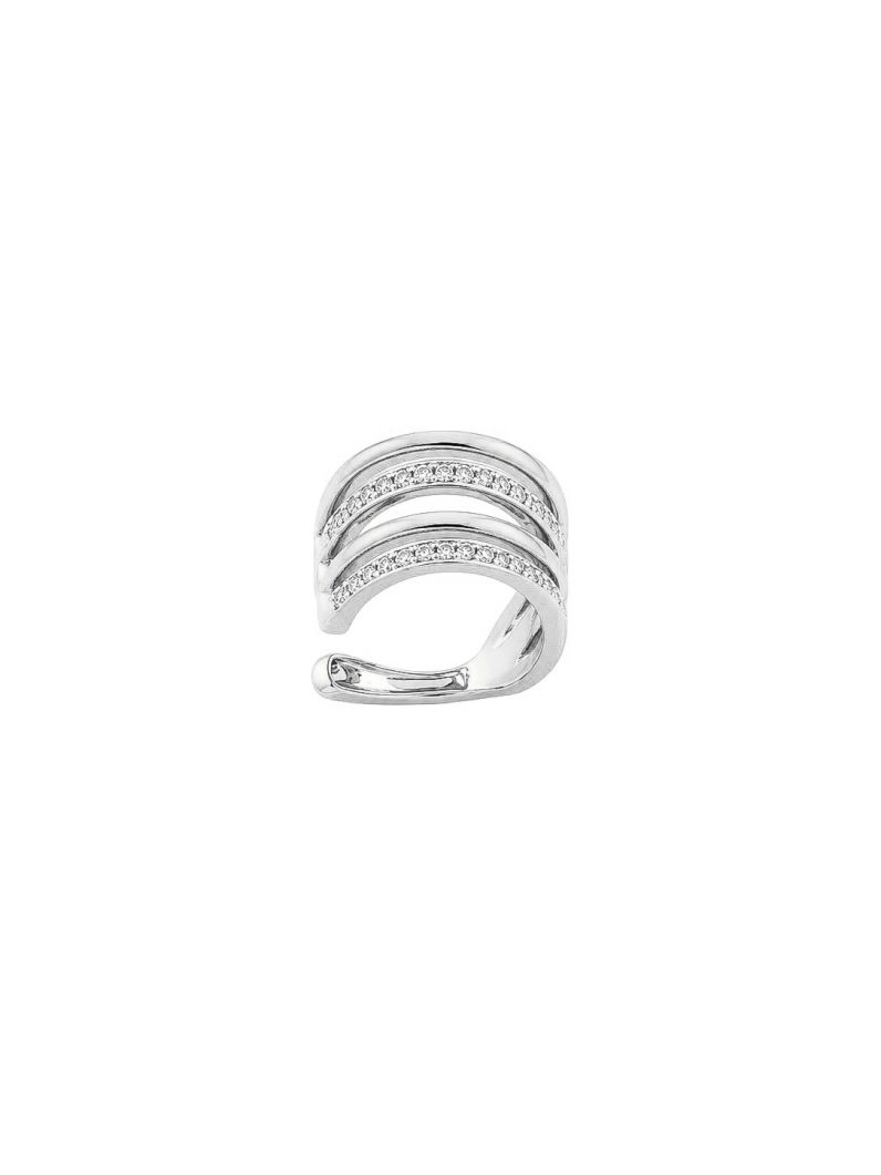 Piercing Folheado a Ouro 18k e Prata Fios e Micro Zircônia