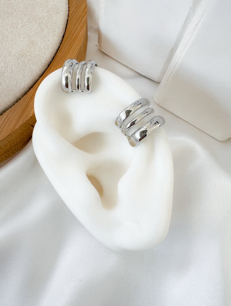 Piercing Folheado a Ouro 18k e Prata Fios Vazados