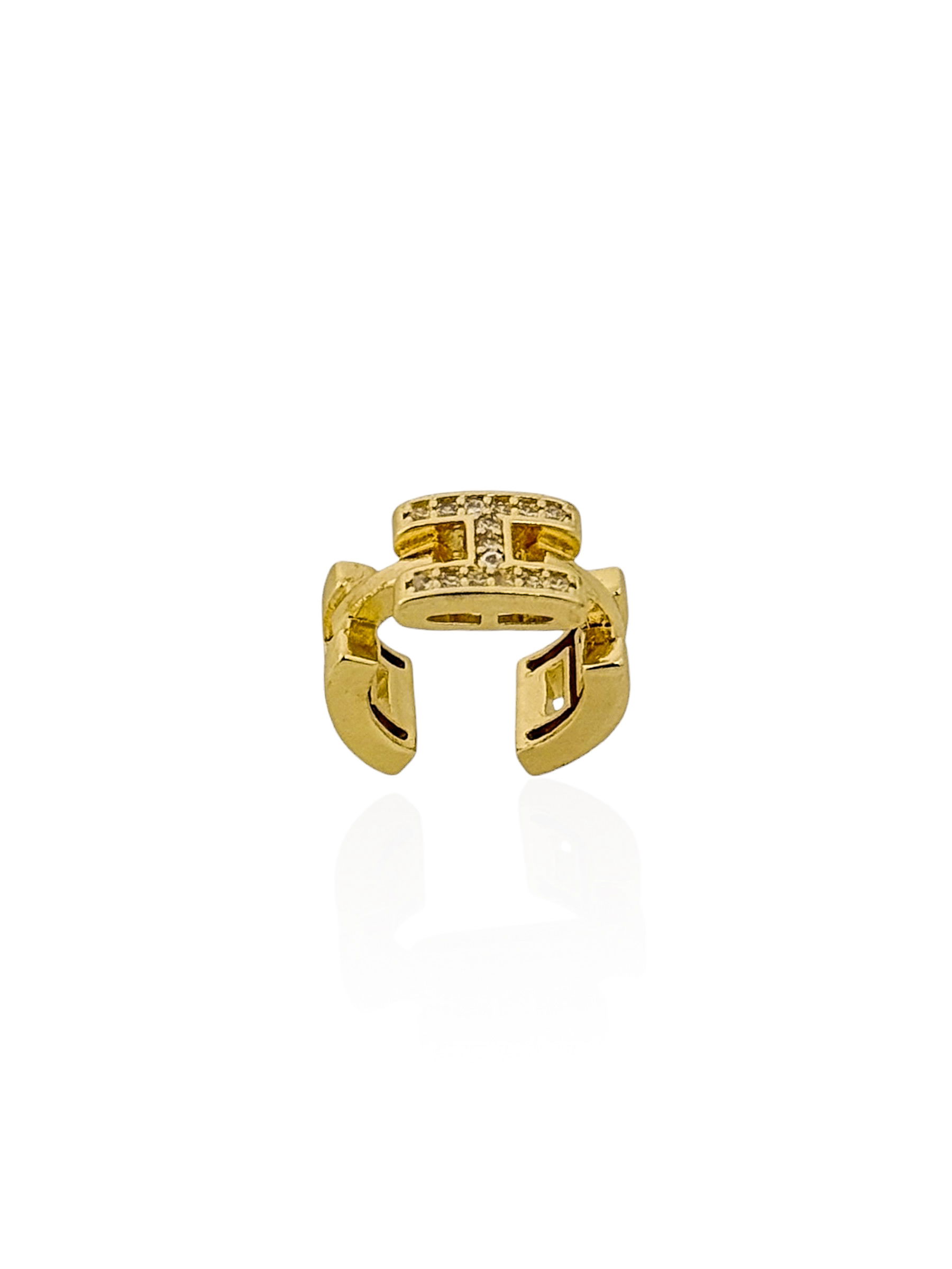 Piercing Folheado a Ouro 18k e Prata Grandes Marcas Cravejadas
