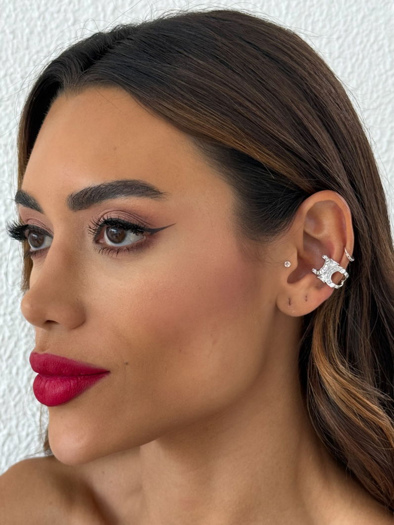 Piercing Folheado a Ouro 18k e Prata Inspiração Grandes Marcas com Navetes