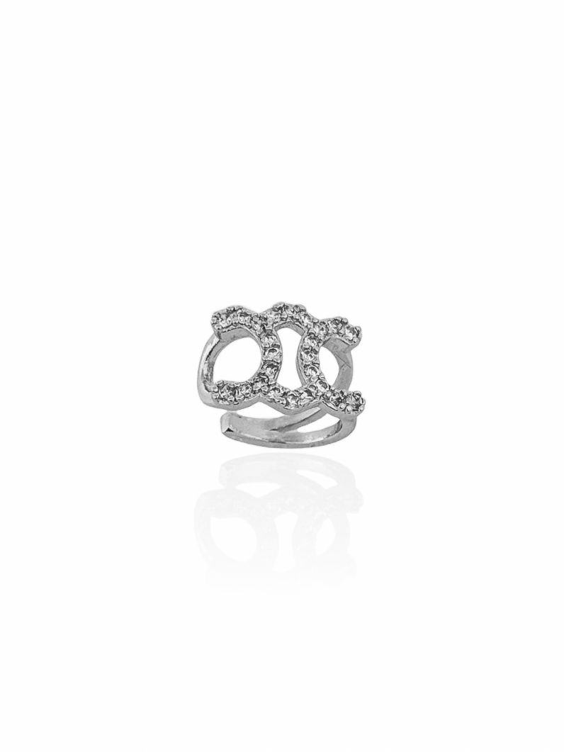 Piercing Folheado a Ouro 18k e Prata Inspiração Grandes Marcas Cravejado