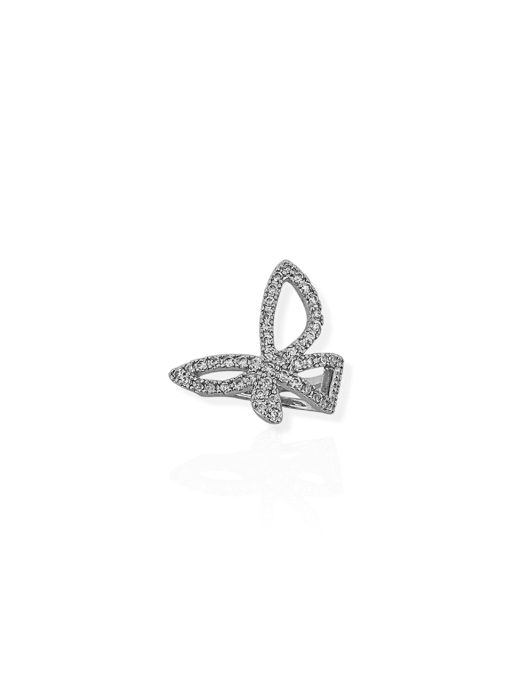 Piercing Folheado a Ouro 18K e Prata Laço Cravejado